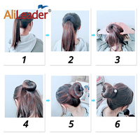 Alileader Hot moda magiczny przyrząd do koka z włosów ekspres akcesoria Chignon Magique pączek do włosów dla kobiet narzędzia do stylizacji włosów biały/brązowy 3